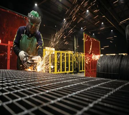 Piattaforma di griglia in acciaio galvanizzato a prova di ruggine Griglia in acciaio serrato