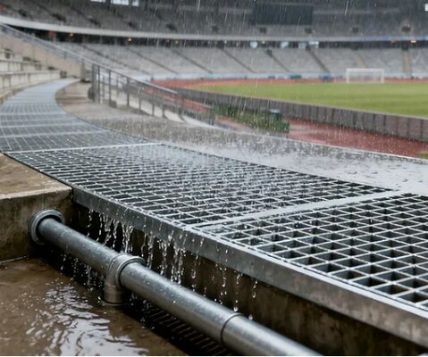 Griglie di acciaio galvanizzato a caldo con forme personalizzabili e elevata capacità di carico per uso industriale