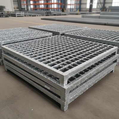 Hot Dipped Galvanized Steel Grating Drain Covers with Angle Bearing Edge and Customizable Sizes